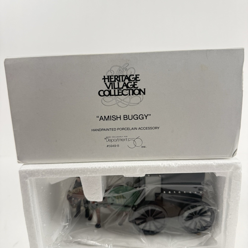 Department 56 Amish Buggy Heritage Village Collection Horse Wagon 59498 - Picture 5 of 8